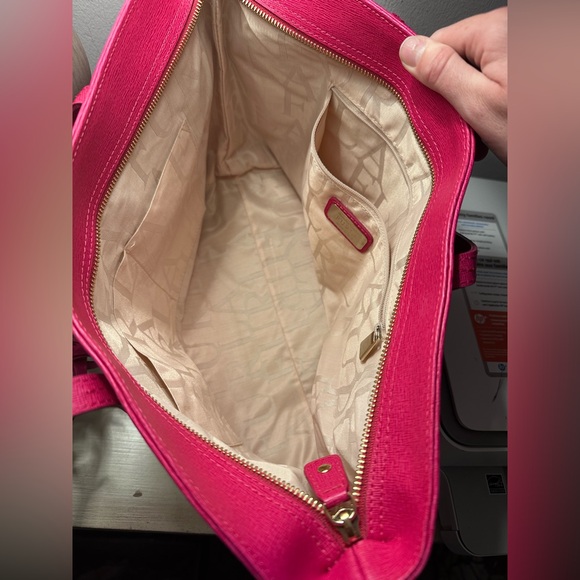 NWOT Furla Vibrant Pink Leather Tote Shoulder Bag - Picture 9 of 12